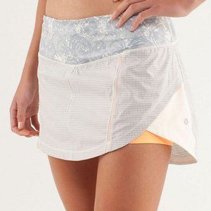 Lululemon Full Stride Skirt - Orange and grey